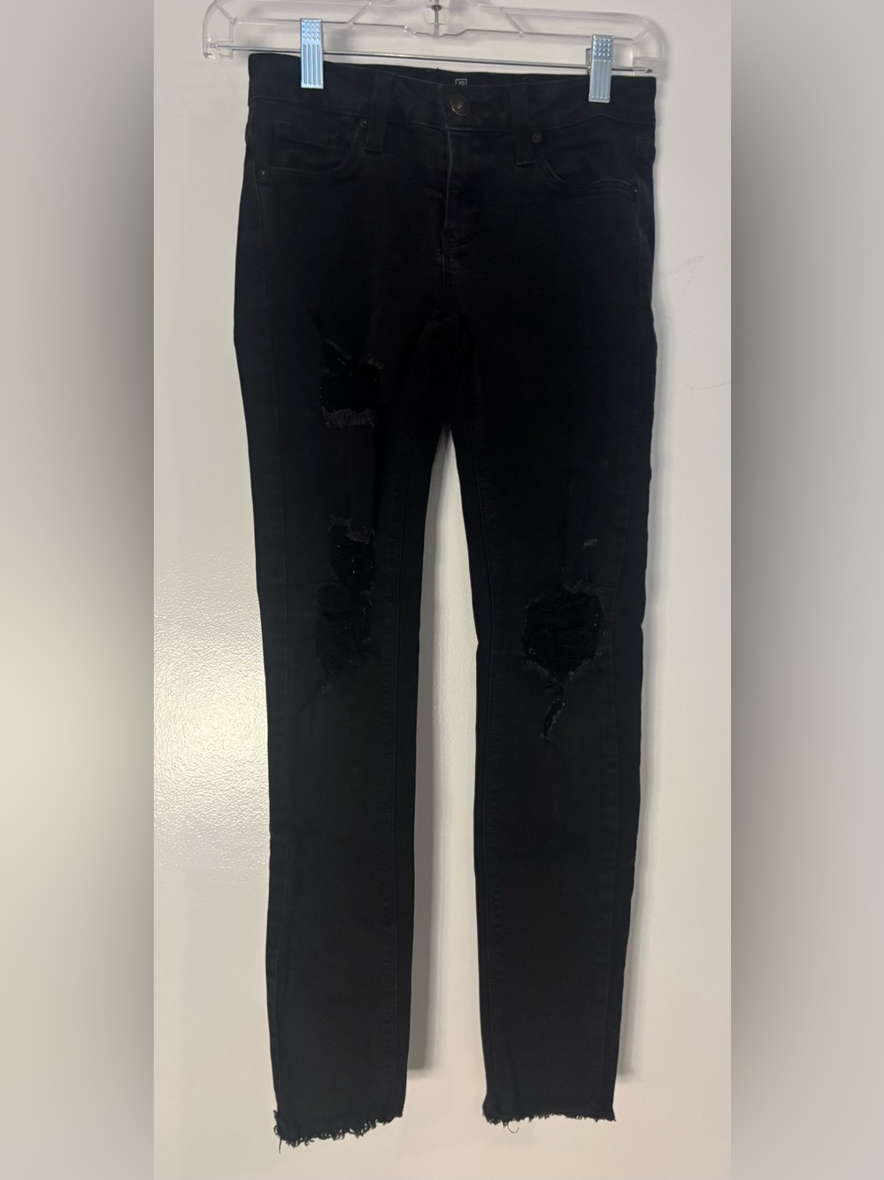 Just Black Women’s Black Distressed Skinny Jeans